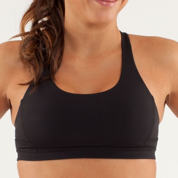 lululemon athletica Other - Lululemon Athletica Black Mesh Panel Racer Back Sports  Bra